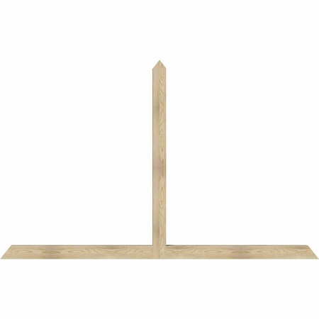 Ekena Millwork Portland Rough Sawn Timber Gable Bracket, Douglas Fir, 96"W x 60"H x 4"D x 4"F, 15/12 Pitch GBW096X60X0404POR00RDF